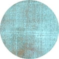 thumbnail image 1 of Ahgly Company Indoor Round Persian Light Blue Traditional Area Rugs, 6' Round, 1 of 4
