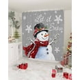 thumbnail image 3 of Gray Christmas Shower Curtain, Xmas Snowman Red Birds Snowflake Waterproof Washable Boho Funny Cute Shower Curtains Set for Bathroom Farmhouse Bathtubs Decor with Hook, 48"Wx72"L, 3 of 7