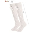 thumbnail image 2 of Spencer Women's Fashion Cotton Over the Knee Thigh High Socks Cable Knit Extra Long Boot Stocking Leg Warmers "White", 2 of 8