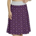 thumbnail image 1 of Women's Fleur De Lis French Lily Mardi Gras A-line Printed Skirt Casual Wear, S, Purple Yellow and White, by Ambesonne, 1 of 6