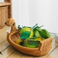 thumbnail image 3 of Rattan Storage Basket, Animal Shape Wicker Bin for Home Organizer, Woven Basket for Vegetable Storage, Decorative Animal Basket for Kitchen, Lightweight Imitation Rattan Basket, 3 of 5
