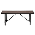thumbnail image 2 of Rectangular Wood Bench with Black Accents / Comfortable Seating for Daily Use, 2 of 2