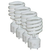 SleekLighting - 23 Watt GU24 Base 2 Prong Light Bulbs- UL Approved CFL Light bulbs-120v 60Hz - Twist Lock Spiral -Self Ballasted CFL gu24 Light Bulb- 3500K- 1600s Neutral White 4 Pack (100 Watt Equ)