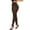 Brown, variant on Hpapadks Womens Casual Pants Solid High Waisted Stretchy Skinny Pant with Side Lace Cutouts Slacks for Women Black L