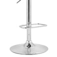 thumbnail image 3 of Cream Faux Leather Walnut and Chrome Adjustable Swivel Bar Stool, 3 of 9