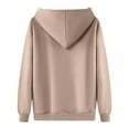 thumbnail image 3 of Mohiass Womens Fleece Hoodies Fall Oversized Hooded Sweatshirts Casual Comfy Tops Fashion 2025 Cute Clothes with Pockets Khaki M, 3 of 5