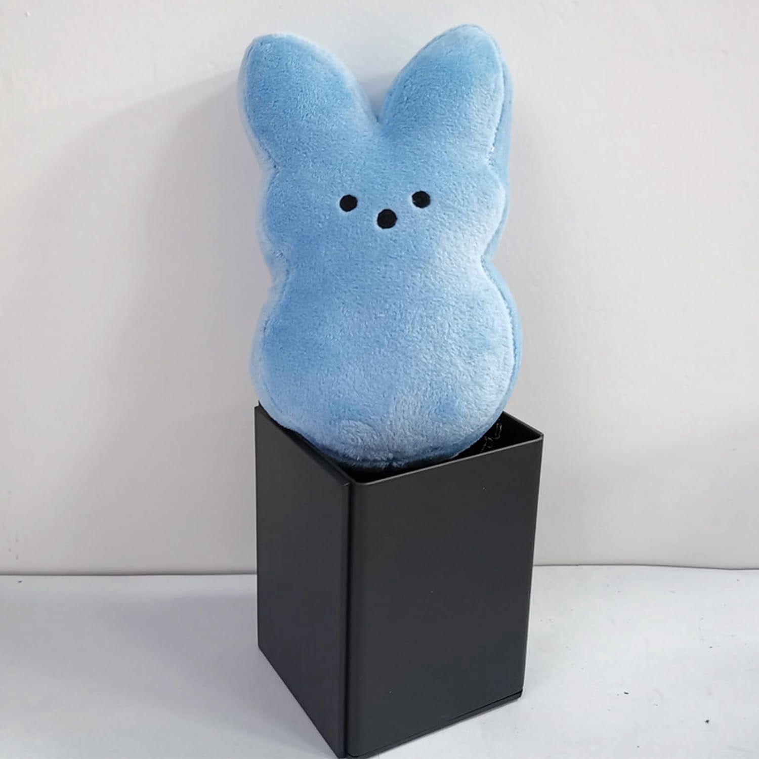 Guvpev Easter Bunny Peep 10" Plush Collectible, Soft & Huggable Bunny Stuffed Animal Easter Decorations Doll, Easter Basket Stuffers Gifts for Boys & Girls
