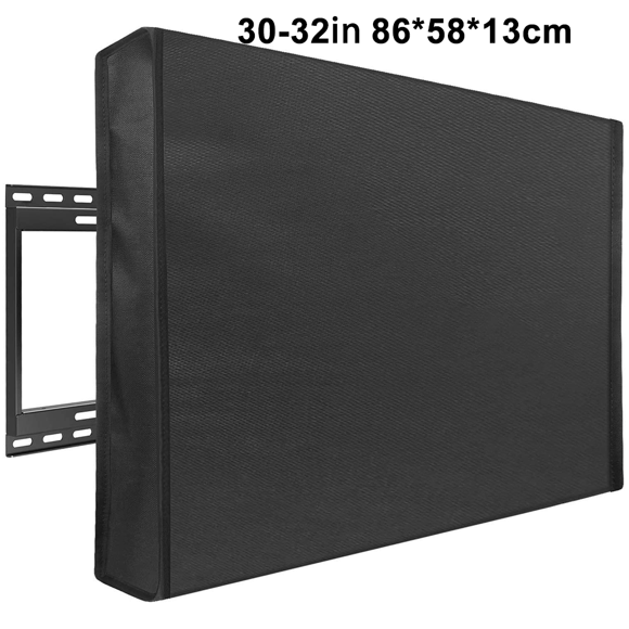 PVC Oxford Cloth TV Cover,Fully Covered TV Cover, Waterproof and Weatherproof TV Protector for Most TV Mounts-Black