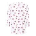 thumbnail image 4 of Craaazy Women's Casual Heart Prints Round Neck 3/4 Sleeve Loose Tops for Her Gifts, 4 of 5