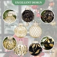 thumbnail image 4 of 25 Pcs Christmas Ball Ornaments Set, 2.36'' Shatterproof Xmas Tree hanging Balls Ornaments, Clear Ball Ornaments for Christmas Tree, Holiday Decorations, Black & Gold, 4 of 8