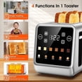 thumbnail image 4 of ONSON 1400W 4-Slice Smart Toaster with Digital Touchscreen, Extra-Wide Slots, Stainless Steel,Fast Heating,5 Bread Settings & 6 Shade Options, 4 of 5