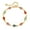 Golden-2, variant on lureme Multicolor Square Round Teardrop Glass Stones Heart Chain Bracelet for Women Golden Extenstion(bl003573-2)