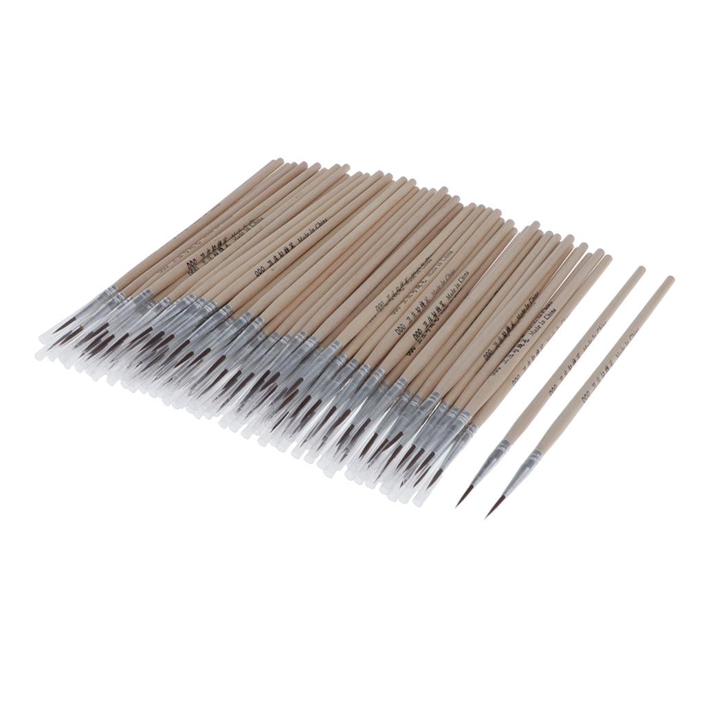 100x Lots Wooden Pointed Tips Brush Painting , 7x2mm