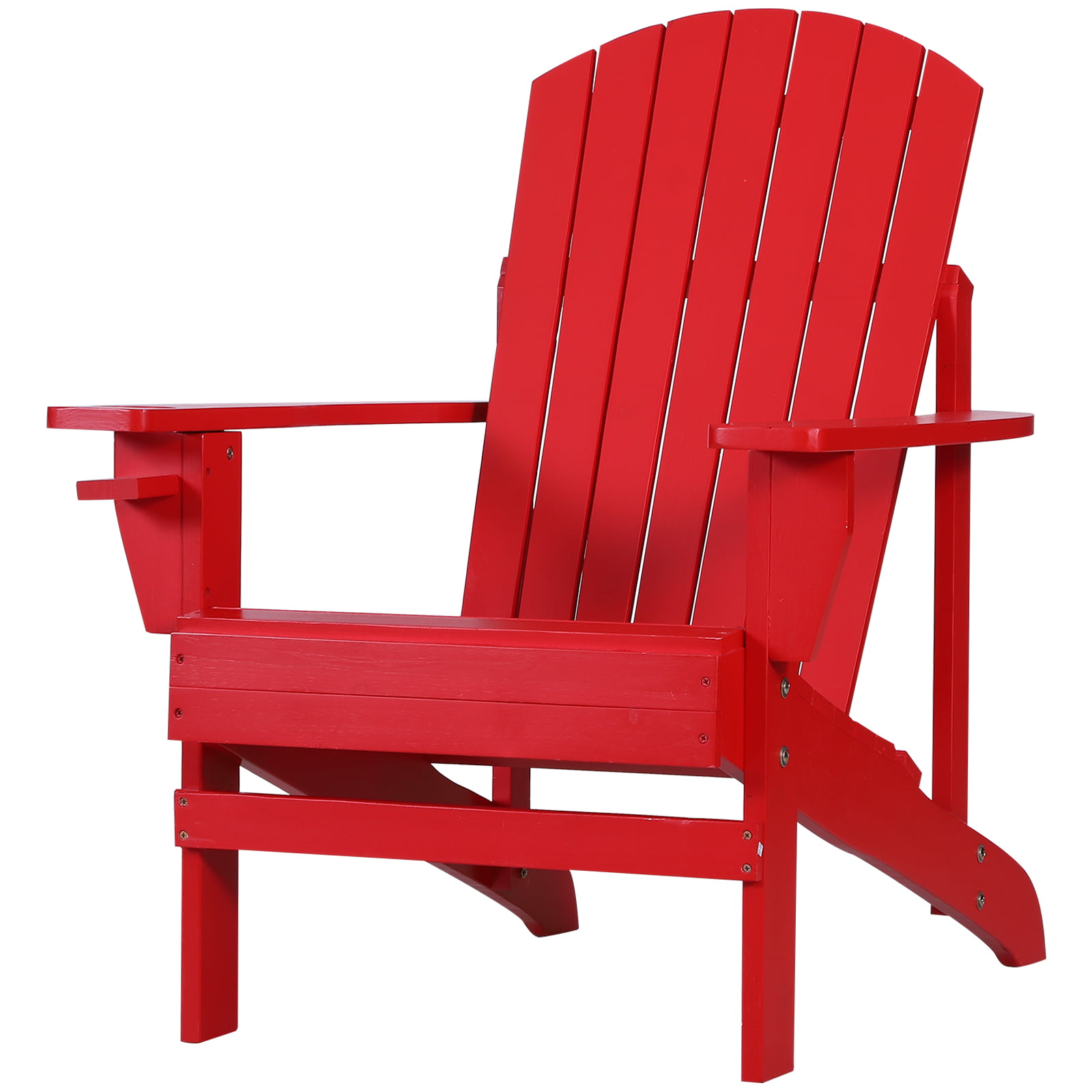 Wood Adirondack Chair Outdoor Patio Chaise Lounge Deck Reclined Bench Porch
