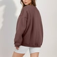 thumbnail image 4 of Haut Décontracté d'Automne à Manches Longues et Col Rond Surdimensionné pour Femmes, Coupe Ample, Confortable, 4 of 4