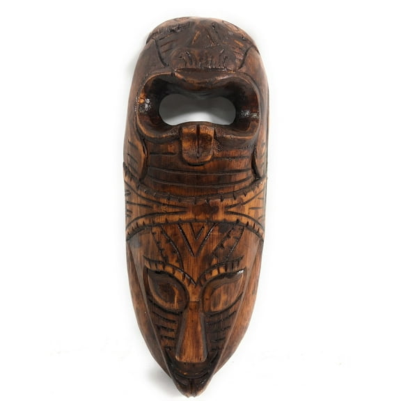 Fijian Tiki Mask 12" - 2 Deities Love & Strength | #mdr1900830