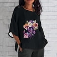thumbnail image 1 of Chemises pour Femmes, Blouses pour Femmes, Mode Décontractée Alzheimer Manches 3/4 Imprimées en Coton Ample, 1 of 4