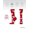 thumbnail image 6 of MeMoi Playing Cards Bamboo Blend Crew Socks - Womens - Female, 9-11, Red, 6 of 9