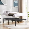 thumbnail image 4 of VECELO 16" Twin Size Metal Platform Bed Frame, Heavy Duty Steel Slat/Mattress Foundation, No Box Spring Needed, Black, 4 of 6