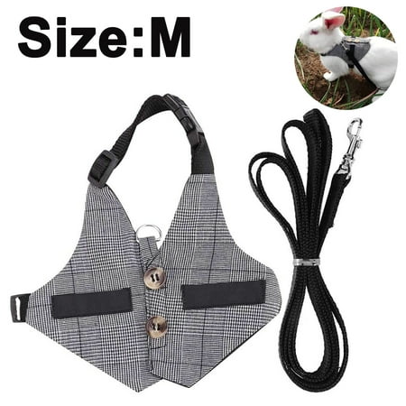 Rabbits Harness and Leash Set Gentlemanly Style Bunny Vest with Button ...
