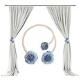 thumbnail image 4 of Vintage Floral Curtain Tiebacks | Flexible Branch Design Curtain Buckle | Elegant Rustic Curtain Punching Accessories for Living Room Decor, 4 of 6