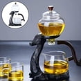 thumbnail image 4 of Glass Tea Set Set Tea Maker Semi-Automatic Glass Teapot Suit kitchen counter Supplies, 4 of 7