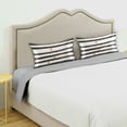 thumbnail image 3 of Yayeee Pillowcase Standard Size Set of 2 Satin Wrinkle Resistant Pillow Case, Black Stripes, 3 of 8