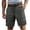 Dark Gray 001, variant on Guluxicc Cargo Shorts for Men Button Hiking Shorts Regular Fit Solid Color Summer Outdoor Work Casual Shorts with Pockets