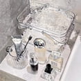 thumbnail image 6 of Clear Handheld Basket for Bathroom and Kitchen Storage, Portable Plastic Organizer with Handle for Toiletries, & Household Supplies, 10.4 x 6.8 x 6.6 in, 6 of 6