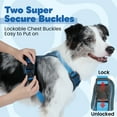thumbnail image 6 of PcEoTllar Dog Harness and Leash Combo, Escape Proof No Pull Vest Harness, with Reflective Leash, Adjustable Pet Harness with Handle for Large Dogs, Blue L, 6 of 10