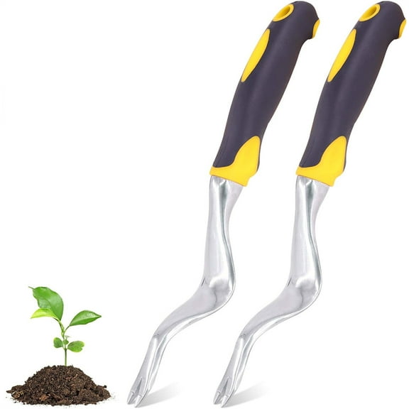 NOGIS 2 Pack Hand Weeder Tool, Premium Weed Puller Tool for Garden, Weeding Digger Tools with Ergonomic Handle for Weed Removal and Farmland Transplantation
