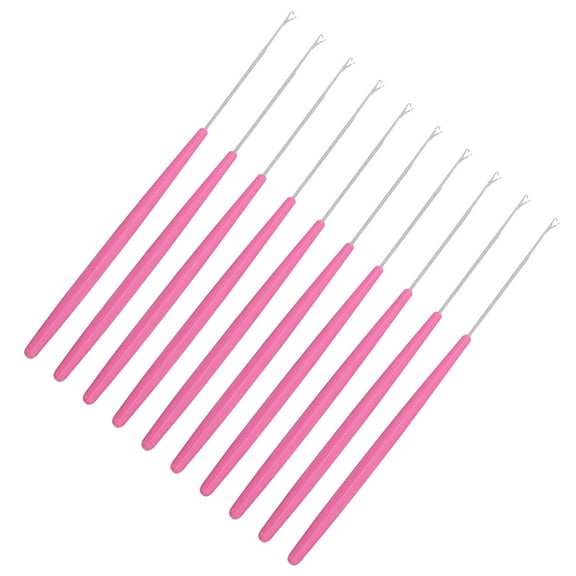 ROSENICE Crochet Needle Hair Extension Tool Pink 20Pcs DIY Hair Tool