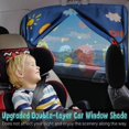 thumbnail image 3 of Double-layer Car Sun Shades Magnetic Curtain with Cute Patterns Full Shade and Half Shade Options, 1 Pack Car Sun Shade for Baby Kids Pets Blocks UV R, 3 of 5