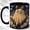 Black, variant on Leopard Bow Ghost Coffee Mug, Gothic Bat Mug, Ceramic 11 oz