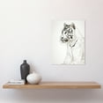 thumbnail image 2 of White Tiger Line Drawing Polygon Stripes Pattern Unframed Wall Art Print Poster Home Decor Premium, 2 of 4