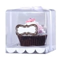 thumbnail image 2 of 12 cajas transparentes para cupcakes, mini pasteles, cajas de regalo, cajas de decoración para bodas blanco, 2 of 9