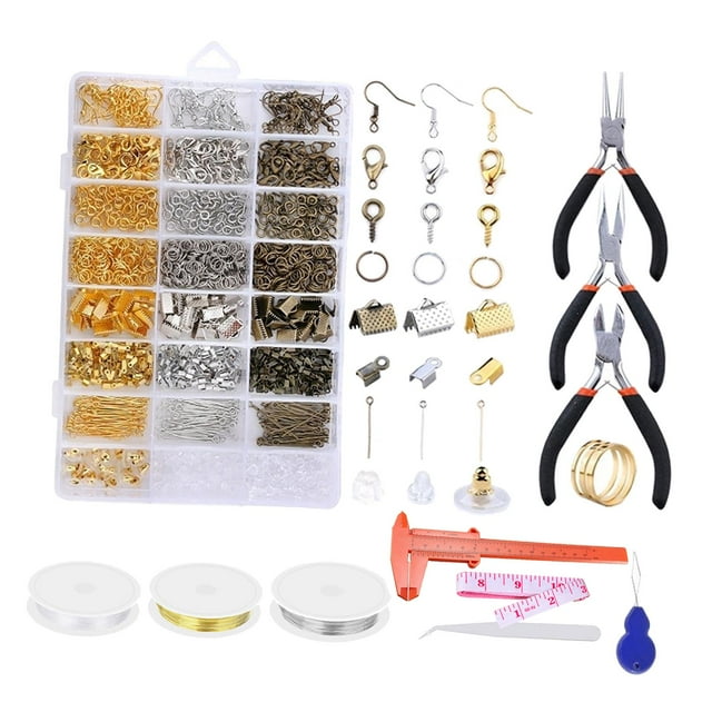simhoa 1321Pcs Jewelry Making Supplies Kit Shape Pins Earring Findings for DIY Bracelet