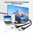 thumbnail image 2 of Cable Ethernet Matters Cat 6A de 10 Gbps, 3 pies, negro, paquete de 5, 2 of 9