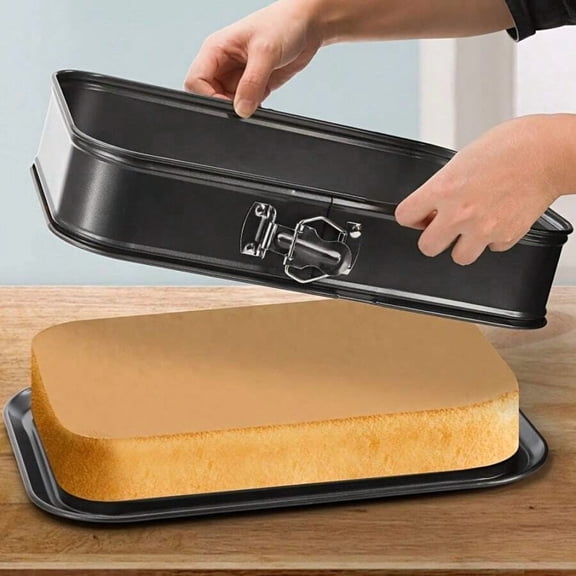 Non-Stick Springform Cake Pan with Removable Bottom, Leak-Proof Carbon Steel Cheesecake Pan with Secure Latch, Professional Round Baking Mold for Brownies and Holiday Cakes, 1 Piece