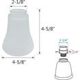 thumbnail image 3 of Aspen Creative 23126-4 Transitional Frosted Ceiling Fan Replacement Glass Shade.2-1/8"Fitter,4-5/8"Diameter x 4-5/8"Height.4 Pack, 3 of 6