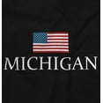 thumbnail image 2 of Michigan Pride American Flag MI USA Plus Size Crewneck Graphic Tee Shirt Brisco Brands 2X, 2 of 5