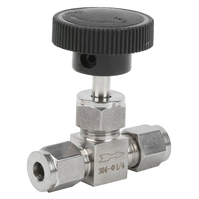 High Pressure Needle Valve, 304 Stainless Steel Needle Valve, Practical Durable Tightness For Water Gas Liquid Strong Connection Ф1/4