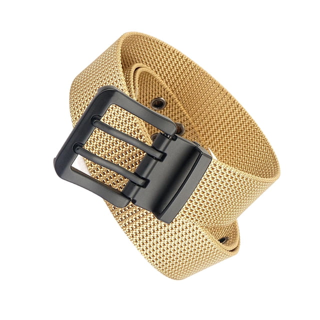Cinturón de nailon para hombre, cómodo y resistente al desgaste, ideal para correr, cazar y bailar. Caqui