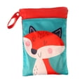 thumbnail image 3 of Bolsa para pañales, bolsa de almacenamiento portátil para pañales de bebé, bolsa húmeda de 25cm x 35cm con dos bolsillos con cremallera, organizador , Zorro Hugo Organizador, 3 of 10