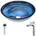thumbnail image 2 of ANZZI Soave Glass Circular Vessel Bathroom Sink with Faucet, 2 of 4