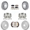thumbnail image 1 of Transit Auto Front Rear Disc Brake Caliper Coated Rotors Drums Ceramic Pads Kit (8Pc) for Car Chevrolet Sonic KCG-101177T, 1 of 11