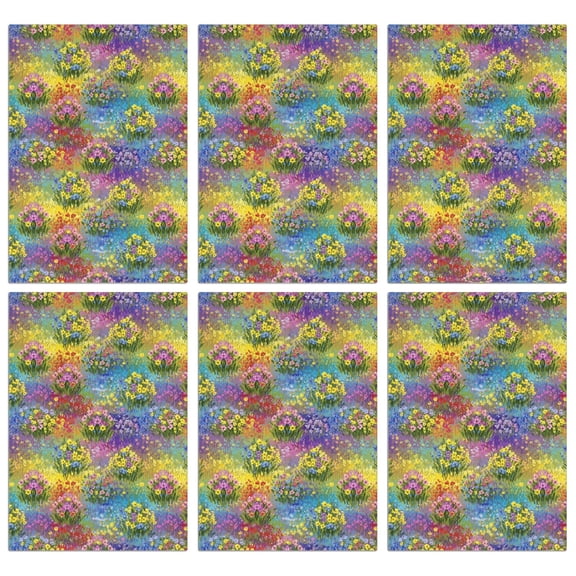 2 Pcs Pioneer Flower Floral Print Pattern Kitchen Towels, Funny Microfiber Dish Towel Set, 18" X 26" Tea Towels