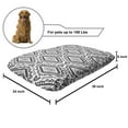 thumbnail image 2 of Mexican Print Pet Bed, Vintage Style Aztec Inspired Monochrome Triangles Rhythmic Motif, Resistant Pad for Dogs and Cats Cushion with Removable Cover, 24" x 39", Charcoal Grey and White, by Ambesonne, 2 of 4