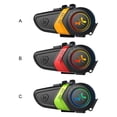 thumbnail image 2 of Auriculares Manos Libres Bluetooth 5.0 para Casco de Motocicleta Amarillo Advancent OD025074-01B, 2 of 6