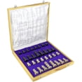thumbnail image 5 of Ajuny Beautifully Crafted Unique Stone Art Chess Set Game Set Hand Carved Stone Pieces Board Size 12x12 inch, 5 of 6